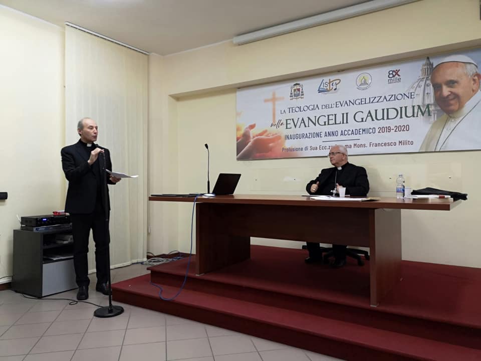 Inaugurazione Anno accademico 2019-2020 all’ISTeP di Gioia Tauro con la prolusione del nostro Vescovo “La Teologia dell’Evangelizzazione nella Evangelii Gaudium”