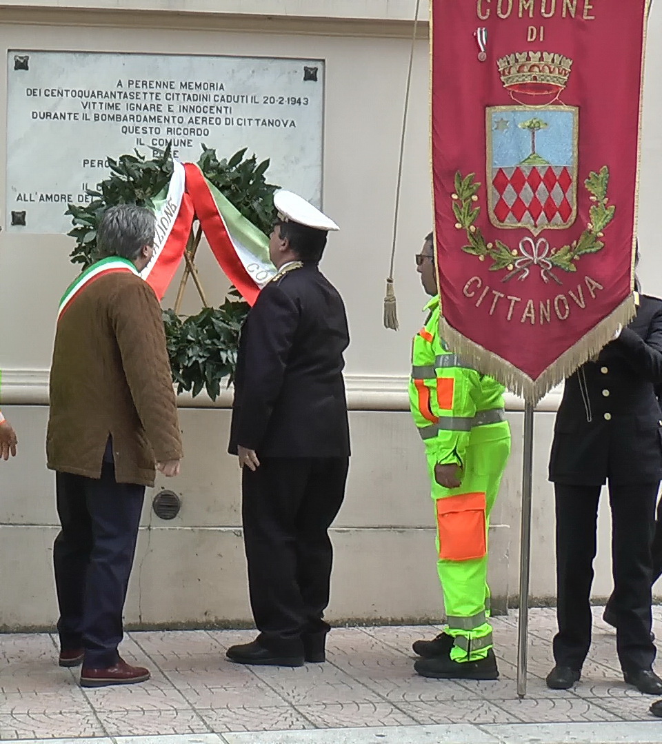 La comunità di Cittanova commemora i caduti dei bombardamenti del ’43