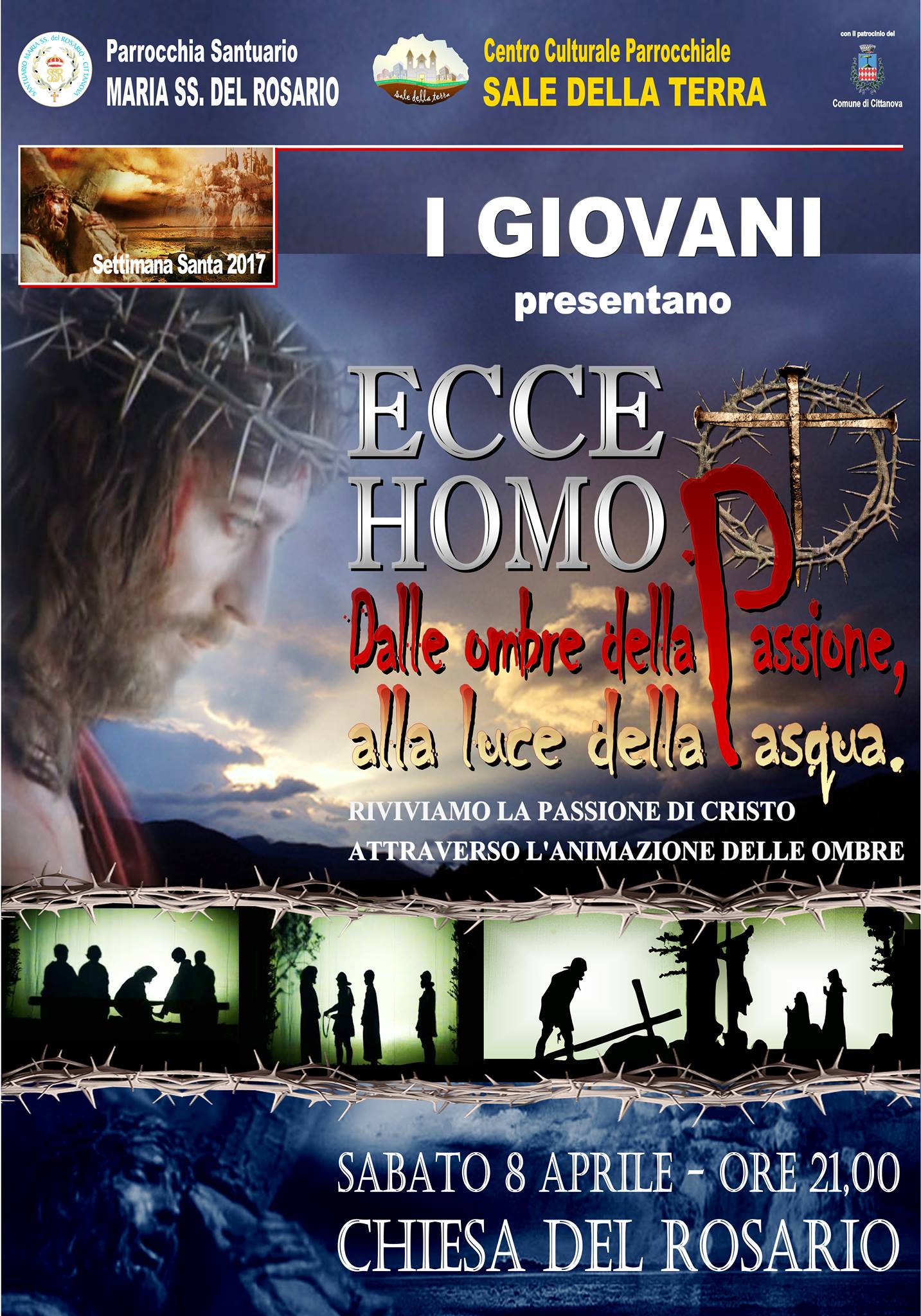 ‘Ecce Homo’, la rappresentazione della Passione a cura dei giovani del Centro culturale parrocchiale ‘Sale della terra’ di Cittanova
