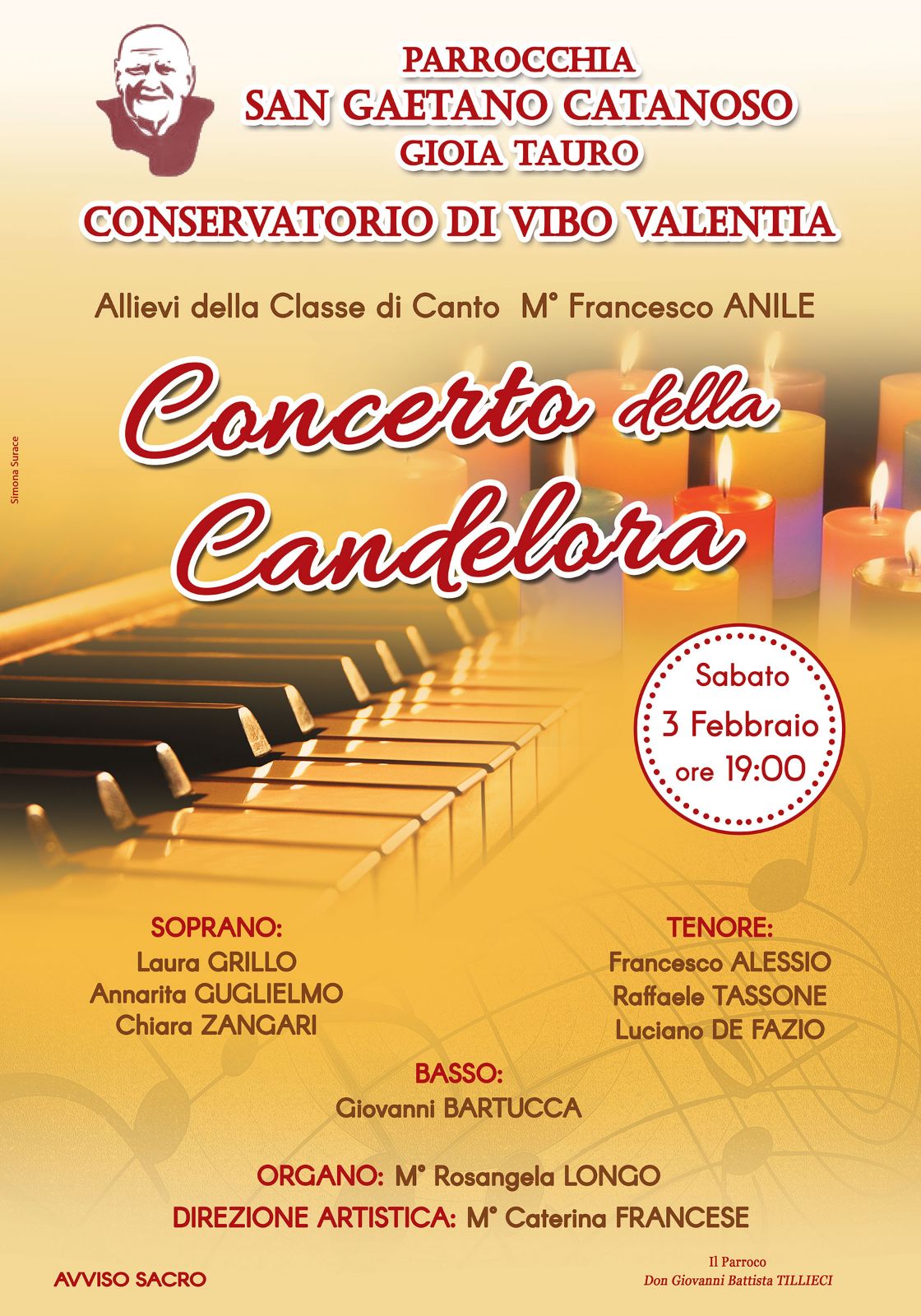 Concerto della Candelora il prossimo 3 febbraio nella parrocchia ‘San Gaetano Catanoso’ di Gioia Tauro