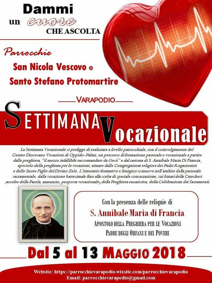 Programma settimana vocazionale