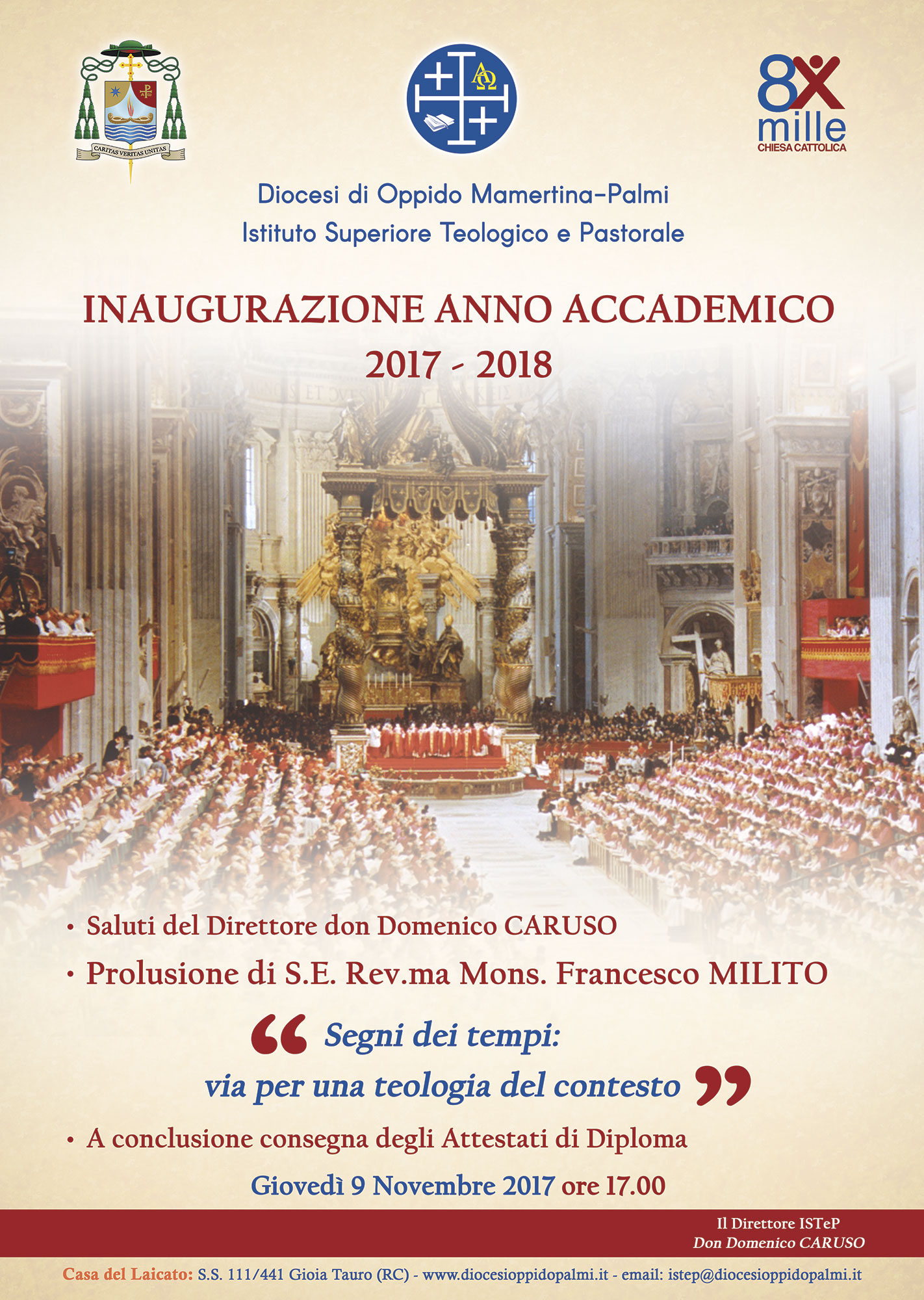 Inaugurazione dell’Anno Accademico dell’Istituto Superiore Teologico e Pastorale di Gioia Tauro