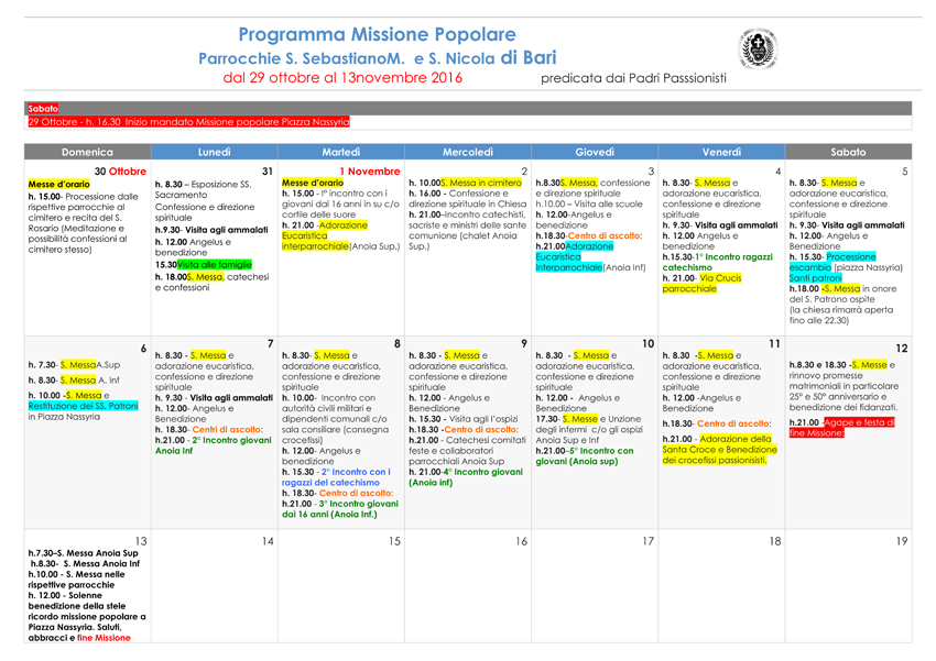 Inizia la missione popolare nelle parrocchie di Anoia