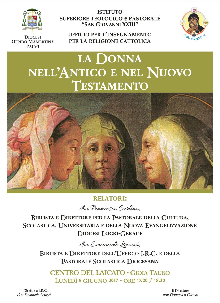 ‘La donna nell’Antico e nel Nuovo Testamento’ organizzato dall’ISTEP e dall’Ufficio IRC