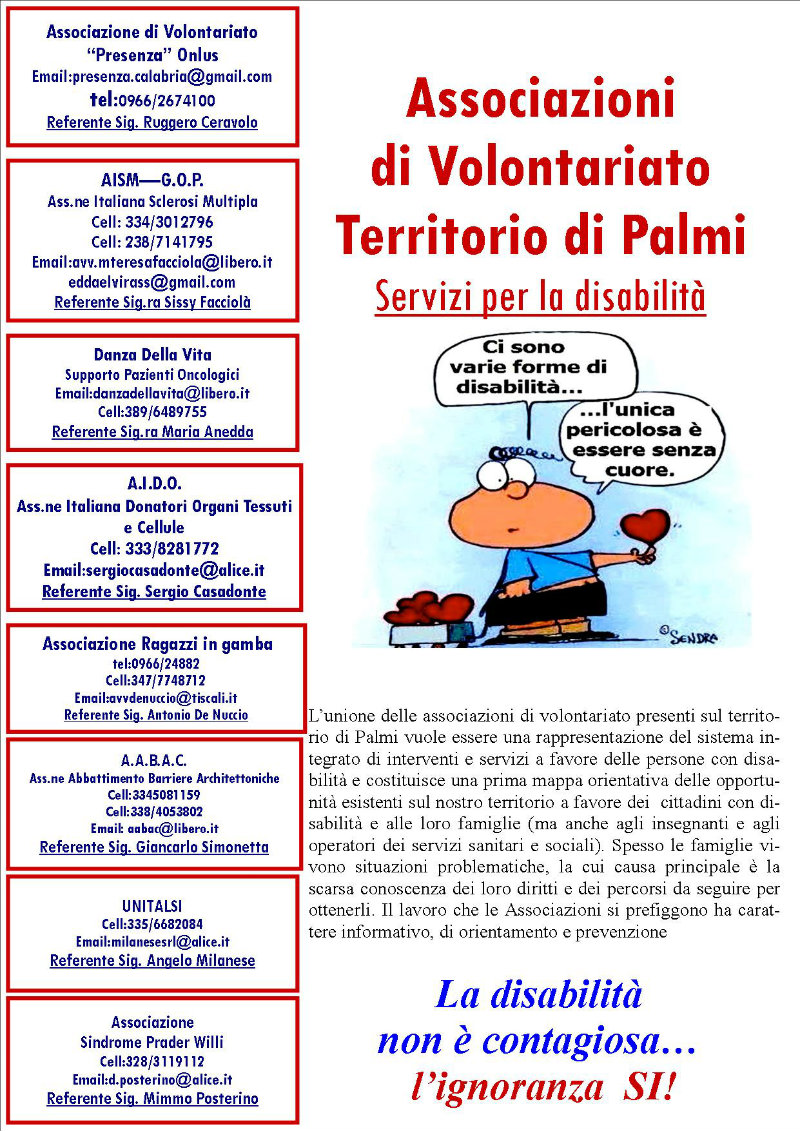 L’Associazione “Presenza” mette in rete le associazioni di volontariato di Palmi
