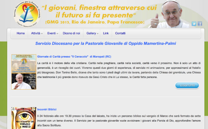 É in Rete il nuovo sito della Pastorale Giovanile diocesana