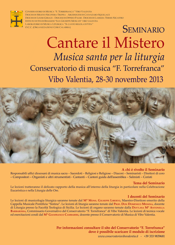 SEMINARIO: Cantare il Mistero Musica santa per la liturgia