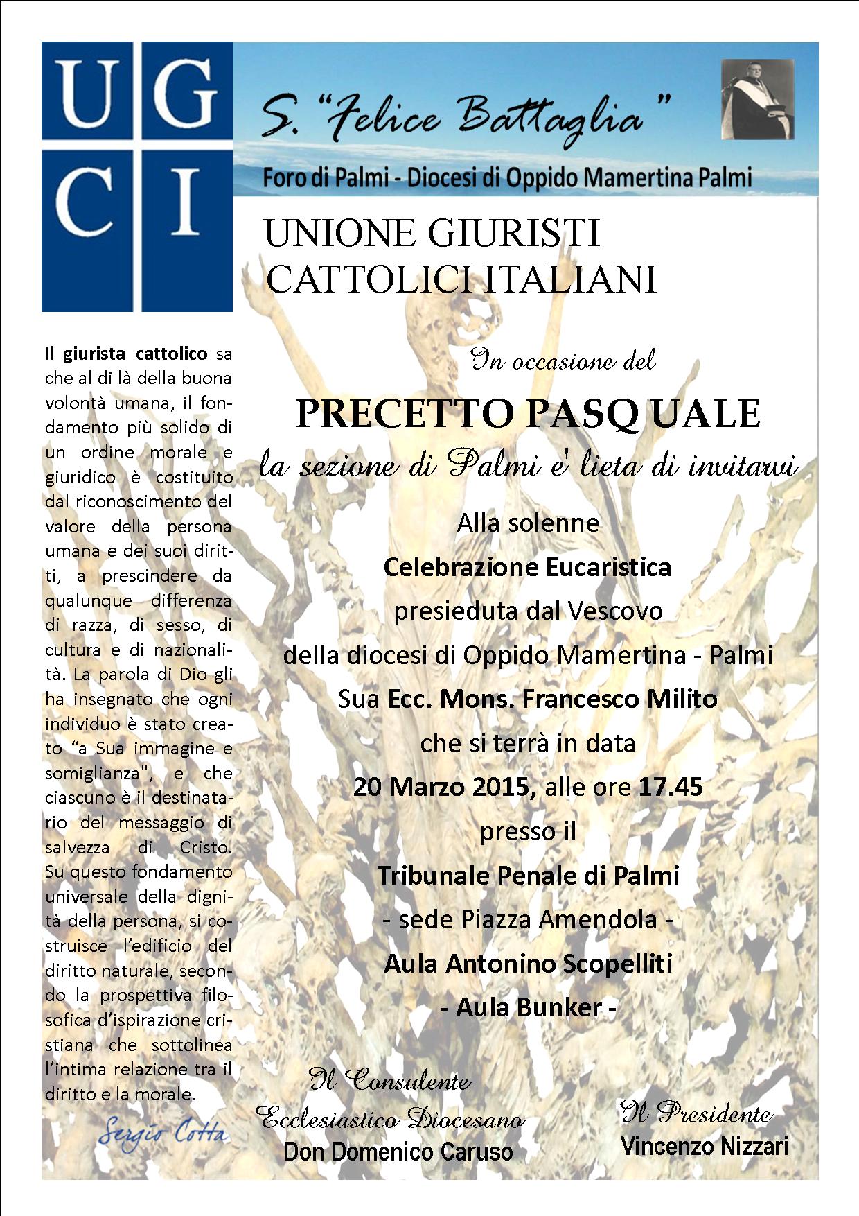 S. Messa nell’Aula bunker del Tribunale di Palmi