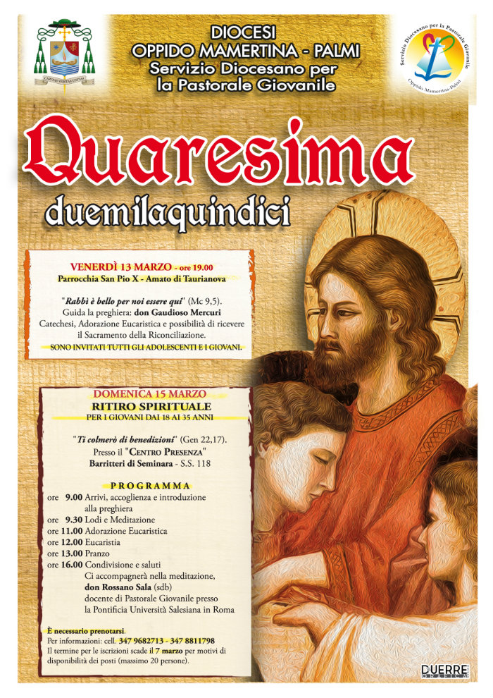 Gli appuntamenti della Pastorale Giovanile per la Quaresima